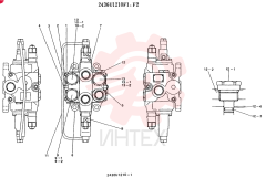 Схема (SK04-2) - COMPACT EXCAVATOR BTW LW-7801 - LW-8644 (1/86-12/03) 2436U1210F1
