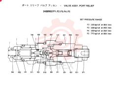 VALVE ASSY, PORT RELIEF, CONSISTS OF THE FOLLOWING PARTS 2436R837F1