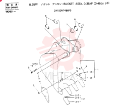 BUCKET ASSY, 0.35M 24100N7486F3