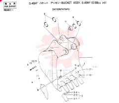 BUCKET ASSY, 0.45M 24100N7474F3
