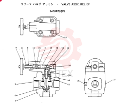 VALVE ASSY, RELIEF, Remarks: CONSISTS OF THE FOLLOWING PARTS 2436R792F1
