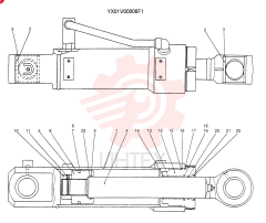 HYDRAULIC CYLINDER YX01V00006F1 (1)