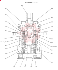 HYDRAULIC SWIVEL YN55V00037F1 (2)