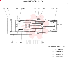 VALVE ASSY CONSISTS OF THE FOLLOWING PARTS 2436R790F1- F4