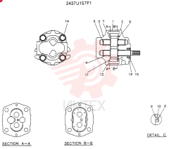 HYDRAULIC PUMP 2437U157F1