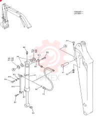 CYLINDER, BUCKET, SEE FIG 07-031, Serial Range: YP002501-YP002510
