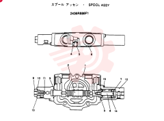 SPOOL ASSY, CONSISTS OF THE FOLLOWING PARTS 2436R886F1