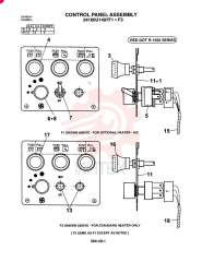 CONTROL PANEL ASSEMBLY (HEATER/ A/C), QTY-F1: F1