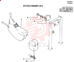 TRAVEL ALARM ASSY. (STD) 24100J16968F1