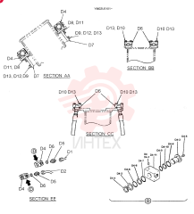 HYD LINK, ARM 3.10M(Nibbler & Breaker) YM43H00003F1 (2)