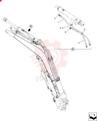 Hyd. Lines, Cylinder (Arm) PU42H00022F1