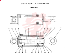 CYLINDER ASSY, Remarks: CONSISTS OF THE FOLLOWING PARTS 2438U740F1