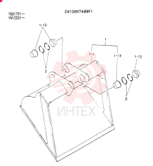 BUCKET ASSY,SCRAPER 24100N7489F1