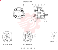 HYDRAULIC PUMP 2437U157F1