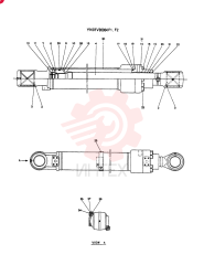 CYLINDER ASSY, BUCKET YN01V00004F1, F2