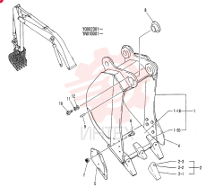 BUCKET ASSY. 0. 45M3