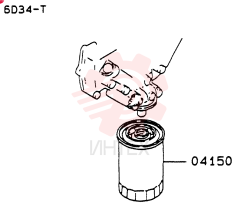 OIL FILTER & HEAD ASSY,6D311   ALL  CARTRIDGE  TYPE  (9304-1 -) VAME088762 (1)
