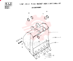 BUCKET ASSY, 1.1M