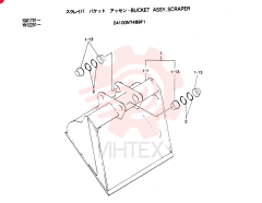 BUCKET ASSY, SCRAPER 24100N7489F1