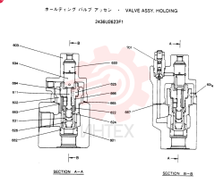 Схема (SK200LC) - MARK III EXCAVATOR BTW YQU0401 - YQU0700 (1/91-12/91) 2436U2623F1