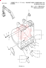 BUCKET ASSY, 0.63M3