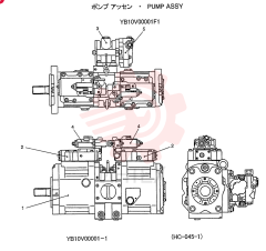 HYDRAULIC PUMP,80 CC YB10V00001F1 (2)