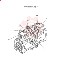 HYDRAULIC PUMP,80 CC YB10V00001F1 (1)