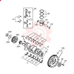 CRANKSHAFT, PISTON AND FLYWHEEL 0-15A (3)
