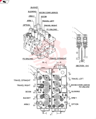 Схема (SK215SRLC) - SHORT RADIUS EXCAVATOR ASN LA06-02501 (1/11-12/11) YB64H00074F1 (1)