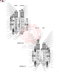 Схема (SK215SRLC) - SHORT RADIUS EXCAVATOR ASN LA06-02501 (1/11-12/11) YB64H00074F1 (8)