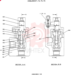 Схема (SK250) - MARK IV EXCAVATOR ASN LQU0101 (NA) (1/98-12/04) 2436U2623F1