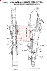 HYD LINES, ARM 2.98M (ROTARY CURCUT-N&B) LQ43H00035F1 (1)