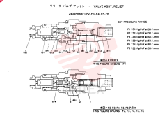VALVE ASSY, RELIEF, Remarks: CONSISTS OF THE FOLLOWING PARTS 2436R683F1-F6