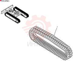 RUBBER, CRAWLER BELT (STD, 250W)