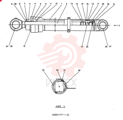 CYLINDER ASSY CONSISTS OF THE FOLLOWING PARTS 2438U1177F1