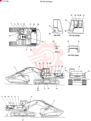 Схема (SK300LC) - MARK III EXCAVATOR ASN YC0738-0815 (1/93-12/93) 24100J12743F8