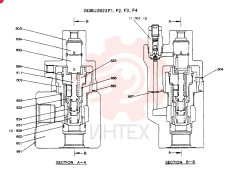 Схема (SK330LC) - MARK IV EXCAVATOR SN YCU0603 & YCU0611 (1/97-12/02) 2436U2623F1