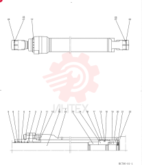 CYLINDER,Double Acting, 100mm Rod, 1193mm Stroke
