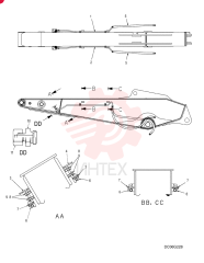 HYD LINES, ARM BASE SEE 5.009