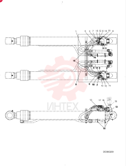 HYD LINES, CYLINDER ROD LEFT SIDE SEE 3.005 & 3.006