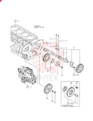 CAM SHAFT & DRIVING GEAR(A) 4TNE88-YBC