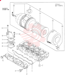 SUCTION MANIFOLD & AIR CLEANER 4TNE88-YBB