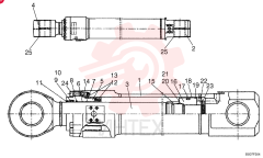 CYLINDER,Double Acting, 110mm Rod, 1410mm Stroke