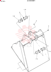 BUCKET ASSY,SCRAPER 24100N5928F1