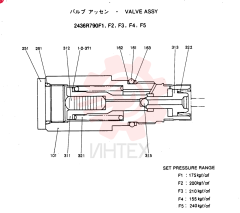 VALVE ASSY, Remarks: CONSISTS OF THE FOLLOWING PARTS 2436R790F1-F5