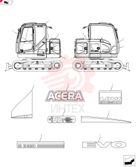 Схема (SK80CS-2) - CENTER SWING EXCAVATOR ASN LF06-04501 (7/02-9/08) YT22T00153F1