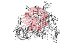 Корпус маховика и блок цилиндров 40K2091 (A) 000