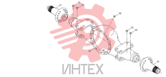 Корпус передней оси и боковая опора колеса 24D0001 005