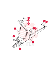 19-393, Kit, Attaching, Series 752 to 4500 Tractor, Includes: Ref. 1 thru 8