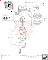 PISTON & RINGS KIT 87801050